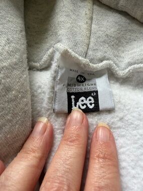 Lee Light Gray Midweight Cotton Blend Sweatshirt